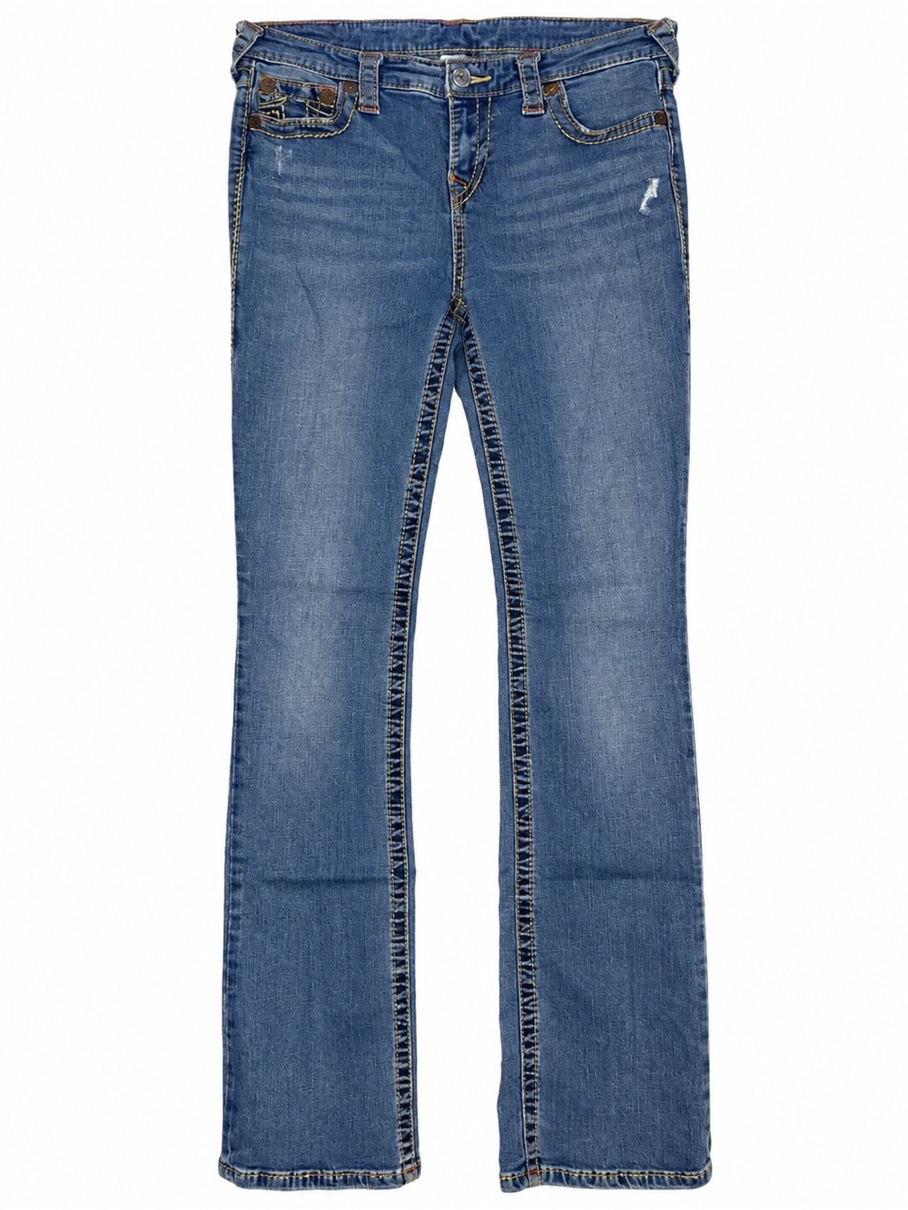 True Religion Women’s Slim-Straight-Big T Jeans| Flattering, Western Style Denim